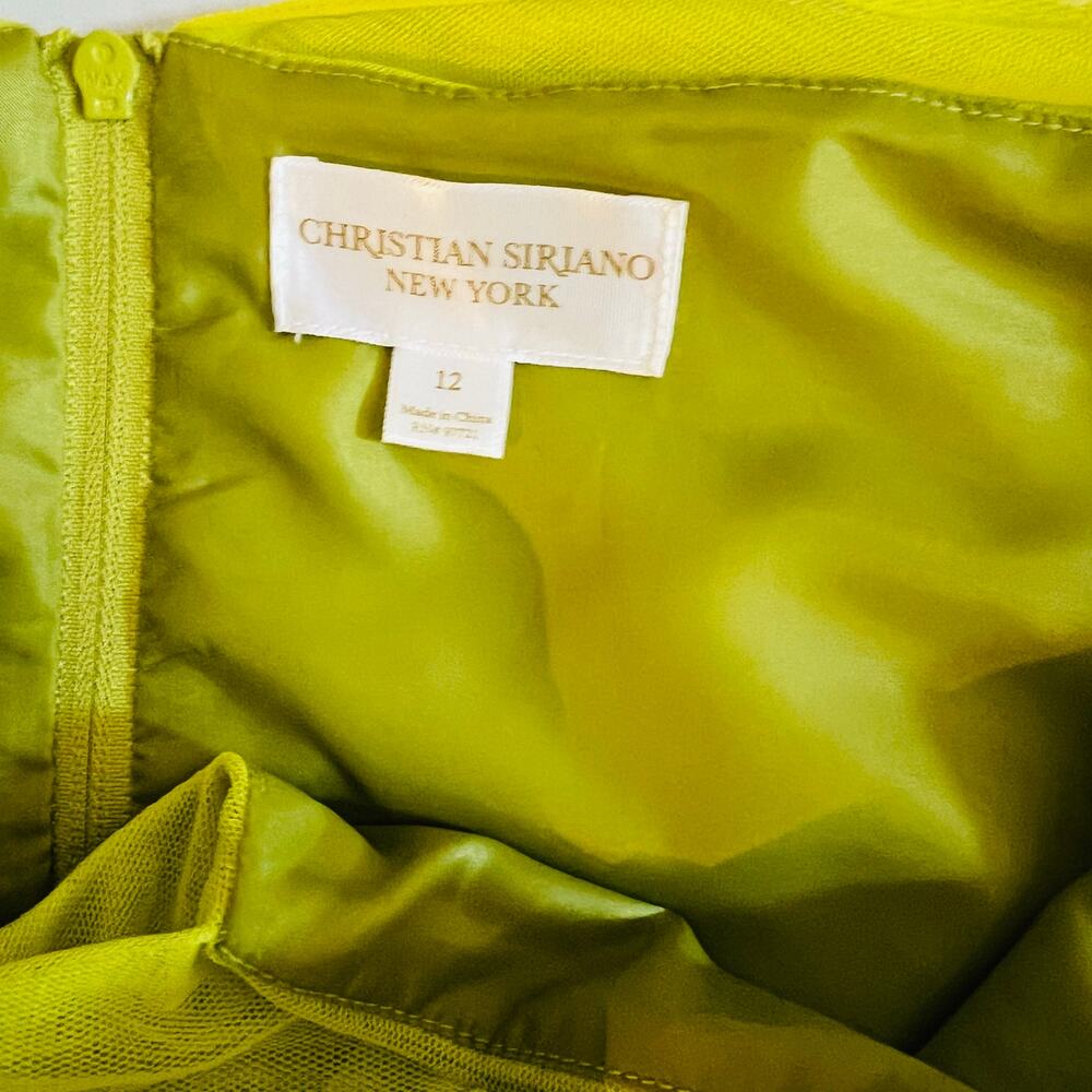 Christian Soriano Tulle Tiered Ruffle Dress Girls Size 12 Green - Picture 3 of 6